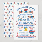 Invitation à la célébration du 14 juillet (Devant / Derrière)