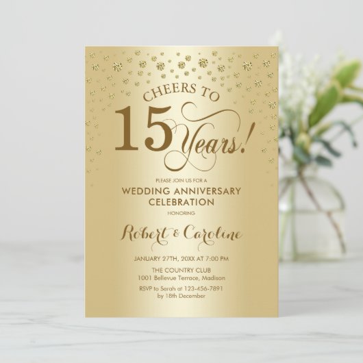 Invitation à la célébration du 15e anniversaire en (Debout devant)