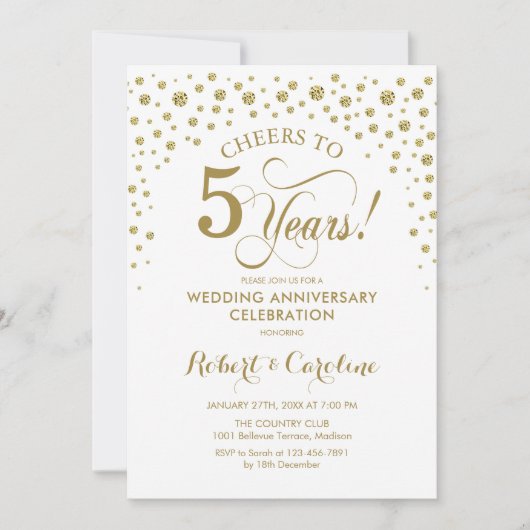 Invitation à la célébration du 5e anniversaire de  (Devant)