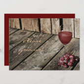 Invitation à la célébration du dîner de vin (Devant / Derrière)