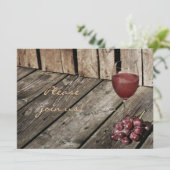 Invitation à la célébration du dîner de vin (Debout devant)