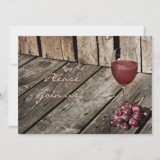 Invitation à la célébration du dîner de vin (Devant)