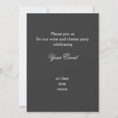 Invitation à la célébration du dîner sur le vin et (Dos)