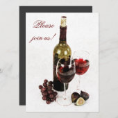 Invitation à la célébration du dîner sur le vin et (Devant / Derrière)