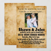 Invitation à la célébration du mariage d'un couple (Devant / Derrière)