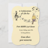 Invitation à la Célébration du Service de Vie avec (Dos)