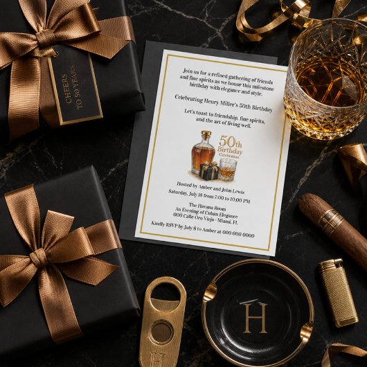 Invitation à la célébration d'un 50e anniversaire 