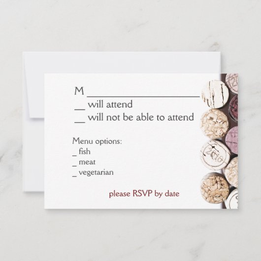 Invitation à la célébration d'un dîner au vin (Dos)