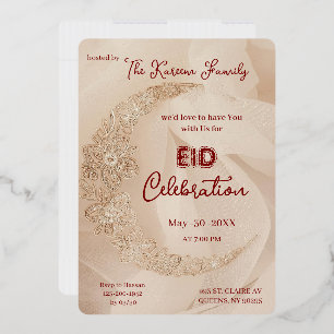 Invitation à la célébration élégante de l'Eïd Inv