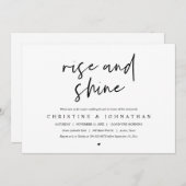 Invitation à la célébration post-mariage, Lever et (Devant / Derrière)