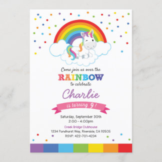 Invitation à la célébration Rainbow
