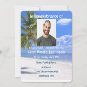 Invitation à la cérémonie commémorative Paradis d (Devant)