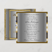 Invitation à la cérémonie de Bar Mitzvah (Devant / Derrière)