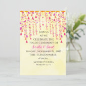 Invitation à la cérémonie de Haldi de mariage indi (Debout devant)