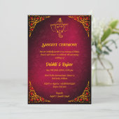 Invitation à la cérémonie de la sangeet avant-Mari (Debout devant)
