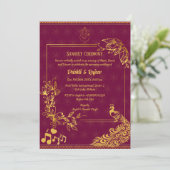 Invitation à la cérémonie de la sangeet avant-Mari (Debout devant)