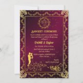 Invitation à la cérémonie de la sangeet avant-Mari (Devant)