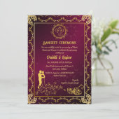 Invitation à la cérémonie de la sangeet avant-Mari (Debout devant)