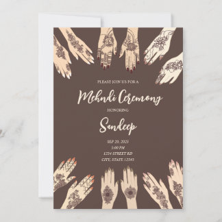Invitation à la cérémonie de Mehndi