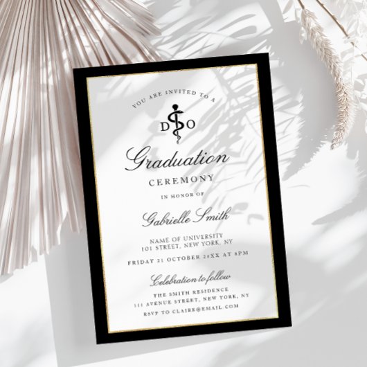 invitation à la cérémonie de remise de diplômes DO