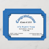 Invitation à la cérémonie de remise des diplômes b (Devant / Derrière)