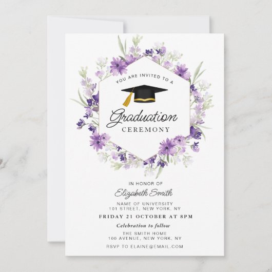 invitation à la cérémonie de remise des diplômes f (Devant)