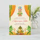 Invitation à la cérémonie de Satya Narayan katha P (Debout devant)