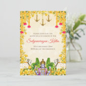 Invitation à la cérémonie de Satyanarayan pooja, i (Debout devant)