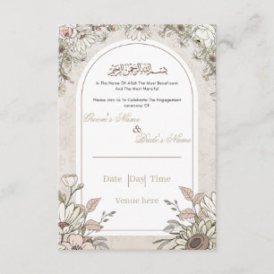Invitation à la cérémonie d'engagement botanique i
