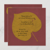 Invitation à la cérémonie des Gold and Orange Fall (Devant / Derrière)