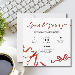 Invitation à la cérémonie d'inauguration avec coup