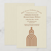 Invitation à la cérémonie d'ordination à la cathéd (Devant / Derrière)