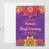 Invitation à la cérémonie du bangle Invitation à l (Devant / Derrière)