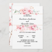 Invitation à la cérémonie du mariage. (Devant / Derrière)