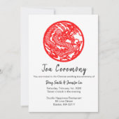 Invitation à la cérémonie du thé de mariage chinoi (Devant)