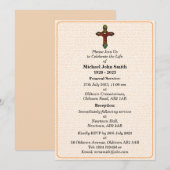 Invitation à la cérémonie funéraire personnalisée (Devant / Derrière)