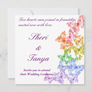Invitation à la cérémonie gay Lesbian Rainbow Mari