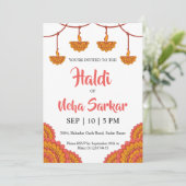 invitation à la cérémonie haldi (Debout devant)