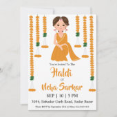 invitation à la cérémonie haldi (Devant)