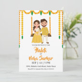 invitation à la cérémonie haldi (Debout devant)