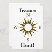 Invitation à la chasse au trésor (Devant / Derrière)