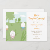 Invitation à la chasse aux oeufs de Pâques (Devant / Derrière)