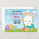 Invitation à la chasse aux oeufs de Pâques (Devant / Derrière)