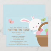 Invitation à la chasse aux oeufs de Pâques (Devant / Derrière)