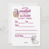 Invitation à la chasse aux œufs de Pâques (Dos)