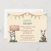 Invitation à la chasse aux oeufs de Pâques (Devant / Derrière)