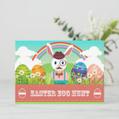 Invitation à la chasse aux oeufs de Pâques (Debout devant)