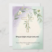 Invitation à la chasse aux oeufs de Pâques (Dos)