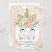 Invitation à la chasse aux oeufs de Pâques (Devant / Derrière)