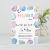 Invitation à la chasse aux œufs de Pâques (Debout devant)